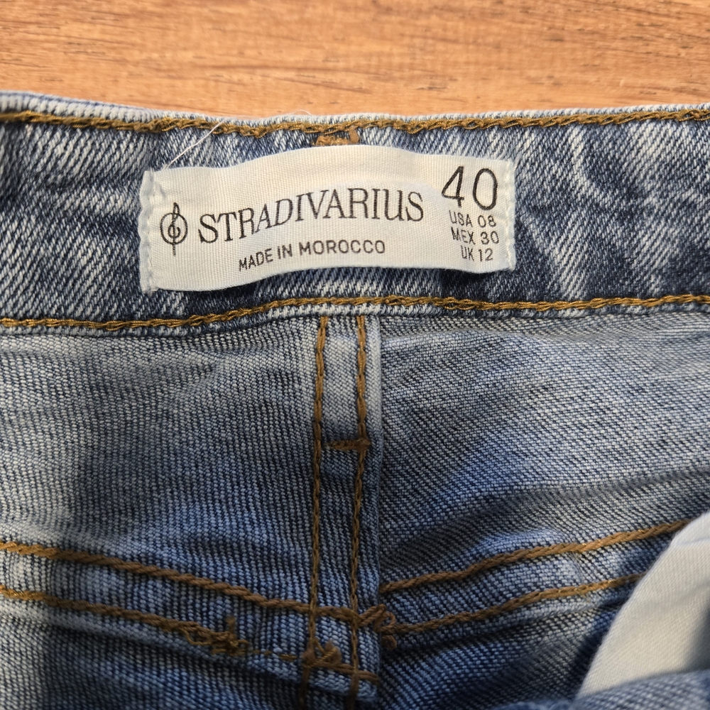 Stradivarius Classic Blue Boot Cut Jeans High Rise Size 8 40 - Picture 3 of 8